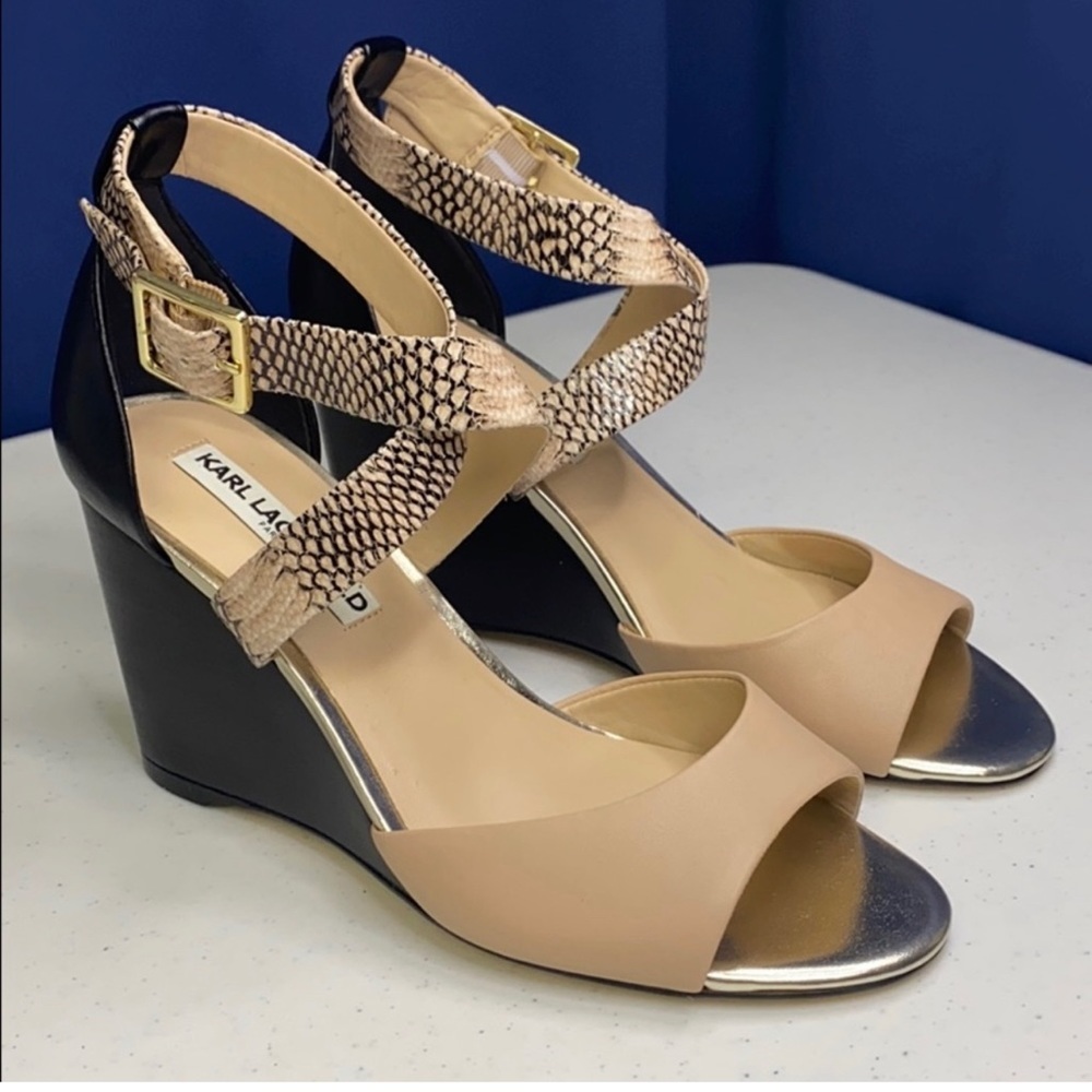 Karl Lagerfeld Open Toe Wedge